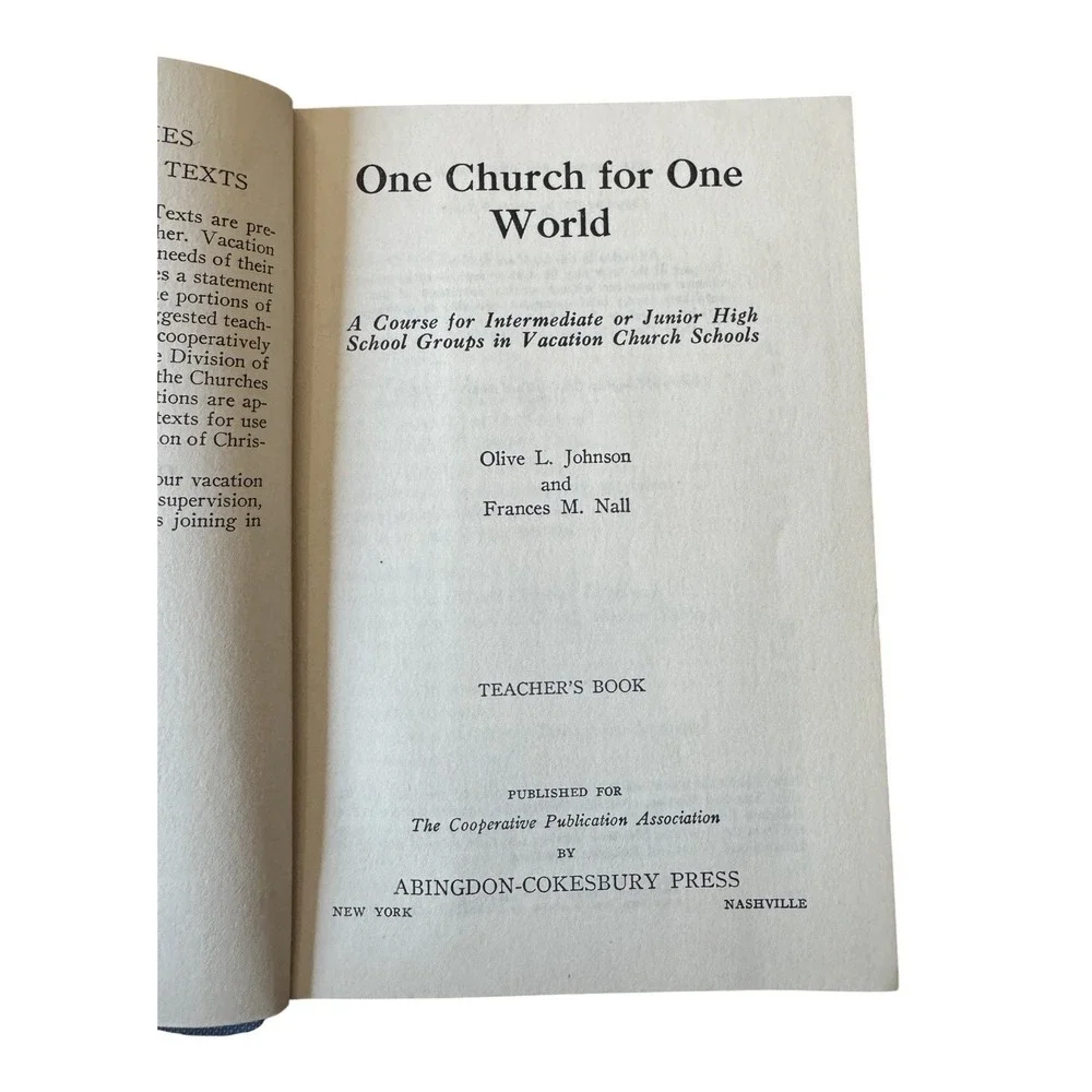One Church For One World A Course For Intermediate Or Jr High School Groups